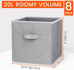 Closet Organizers and Storage Bins Set for Clothes, Toys, Beddings - 18 Pack Drawer Organizers for Clothing+ 8 Pack 11 inch C