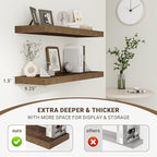 55 Inch Floating Shelves, 55"x9.25"x1.5" Inch Deep Floating Shelves for Wall, Wooden Shelves for Bathroom, Bedroom, Living Ro