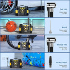 Nilight Tire Inflator Portable Air Compressor Dual Power for Car 12V DC and Home 110V AC Tires Pump Pressure Gauge Fast Inflate Auto Shutoff for Cars SUV Motorcycle Bicycle