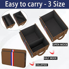 Homeve Trunk Organizer for Car, Waterproof Collapsible 3 Compartments Car Organizer, Foldable Storage for Car Accessories, Too