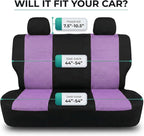 FH Group Automotive Rear Car Seat Covers for SUV, Trucks, Sedan and More - Universal Fit Rear Solid Bench Design Interior Acc