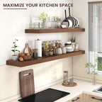 Floating Shelves for Wall, 72 Inch Wide x 12 Inch Deep Floating Shelves, Long Wood Floating Wall Shelf Shelves for Living Roo