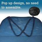 Large Pop up Pool Toy Storage Bin,47"X47"X30"Pool Float Organizer Bag with 2 Side Pockets Mesh Swimming Pool Toys Organizer w