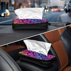 Car Tissue Holder Car Visor Organizer Tissue Box Holder for Car Sun Visor Organizer with Car Vehicle Accessories Essentials Interior for Women Men Gradient Vibrant Cute Leopard