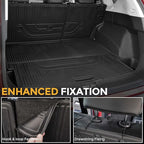 Floor Mats Set for Nissan Rogue 2026 2025 2024-2021 Accessories, Full Coverage All Weather Floor Mats Cargo Mat with Backrest Protectors & Door Sill Guards (Not for Sport)