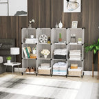 AWTATOS 8 Cube Storage Organizer, Closet Organizer Storage Shelf, Bookcase Bookshelf, DIY Stackable Storage Cubes Shelves for