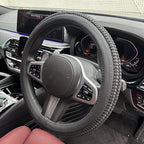 Moyishi Top Leather Steering Wheel Cover Universal Fit Soft Breathable Steering Wheel Wrap (Orange2)
