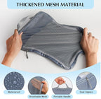 PFEYRPK Lightweight Compression Packing Cubes for Suitcases, Compressible Expandable Travel Packing Organizer with Clear Toil