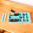 Frebeauty Acrylic Jewelry Organizer Earring Organizer Box with 5 Drawers Earring Holder Organizer with Velvet Trays Clear Jew