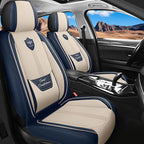LINGVIDO Car Seat Covers for Front Seats (2 Seats) - Premium Perforated Nappa Leather,Waterproof Shield, Omni-Adapt Fit for S