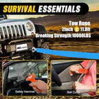 Nilight Car Emergency Kit with Jumper Cable Air Compressor Tire Repair Essential Tools First Aid Alligator Connector Electric