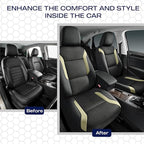 Skechers Memory Foam Car Seat Covers, Air Cool Mesh Thick Seat Covers,Car Seat Covers Front Seats Airbag Compatible, Automoti