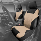 CAR PASS Car Seat Covers Two Front Only for Car, 3D Tyre Print Automotive Interior Covers, Airbag Compatible, Quick Setup Uni