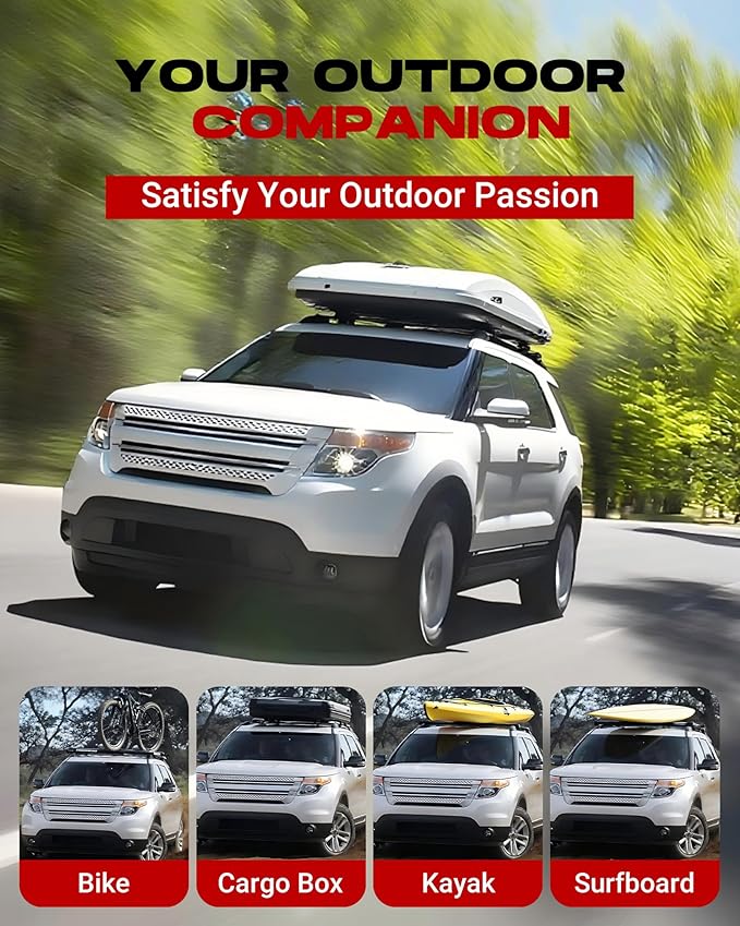 HEKA Roof Rack Cross Bars Fit for Explorer 2011 2012 2013 2014 2015 with Raised Side Rails, Luggage Crossbars Cargo Bag Carrier Aluminum Carrying Kayak Bike Canoe