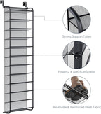 Whitmor 36 Pair Over The Door Shoe Organizer, 12 Tier Hanging Shoe Organizer, Heavy Duty Metal & Mesh Shoe Holder, Hanging Sh