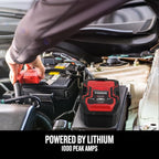 CRAFTSMAN Lithium Jump Starter and Portable Power Pack, CMXCESM263, 3-in-1, 2.4 Amp USB Port, LED Light, 1000 Amps, 12 Volt,