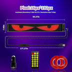 Truck Windshield LED Eyes | 69.4"*7.56"Programmable Devil Eyes Light Bar with APP & Remote for Semi-Trucks