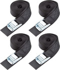 Cartman 1" x 15'Lashing Straps with Adjustable Cam Buckle Cargo Tie Down with Protective Pad, 4 Pack, Black