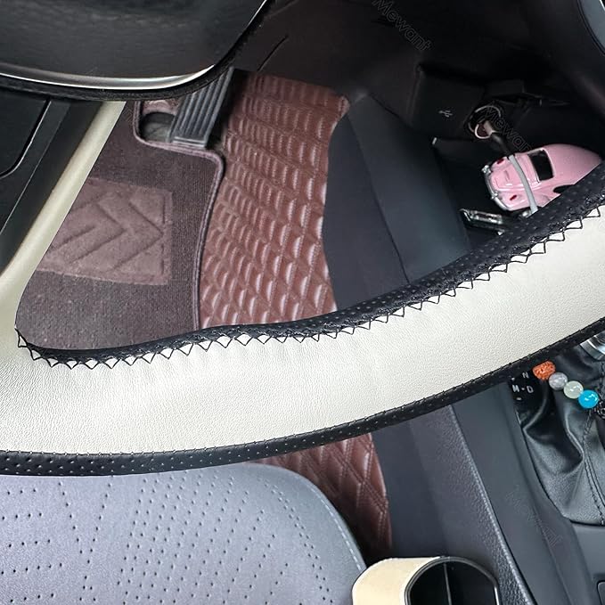 MEWANT Breathable Hand Sewn Car Steering Wheel Cover for Toyota Camry 2018-2019 / Toyota Avalon 2019 / Toyota Corolla 2019-2020 / Toyota RAV4 2019 Steering Wheel Accessories