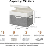 GRANNY SAYS Large Storage Bins with Lids, Collapsible Storage Box, Storage Basket for Shelves, Decorative Storage Bins, Toy S