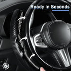 Steering Wheel Cover for BMW 3 4 Series(2021-2024) 5 Series(2020-2023) X5(2019-2020) X7(2020-2025) 328i 320i 330i 325i 528i 535i 530i M3 2 4 7 8 Series X3M X4 X6 XM M2 M4 M5 M8 Z4 i4, Matte Black