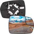Passenger Side Mirror Replacement for Ford Edge 2015 2016 2017 2018 - Right Side Mirror Glass, Rear View Mirrors Glass with Power Heated