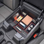 TACORBO Center Console Full Organizer Tray Compatible with Refreshed 2022-2024 2025 2026 Silverado/Sierra 1500,2024-2026 Chevy Silverado/GMC Sierra 2500HD 3500HD,Front Bucket Seats Only