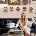 Vacuum Bags for Travel with Wireless Rechargeable Pump, Compression Space Saver Bags for Clothing, Luggage & Suitcase, 15 Com