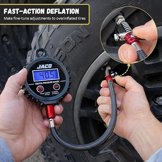 JACO ElitePro-X Digital Tire Pressure Gauge with Lightning Chuck - 100 PSI