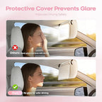 78 Smart LED Light Makeup Mirror Vanity for Car Sun Visor - Anti-reflective Rechargeable Dimmable - 3 Light Modes Sun Visor Mirror with Cover for Gift Women Girl Work Travel Trip Outdoor Dressing