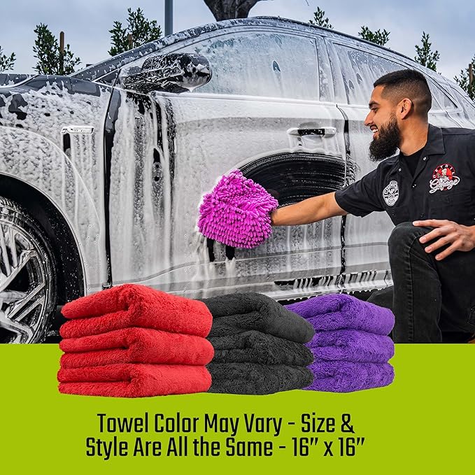 Chemical Guys Car Cleaning Kit - With Car Wash Soap, Wheel Cleaner, Total Interior, Car Wash Mitt - Interior and Exterior Was
