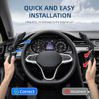 Carbon Fiber Steering Wheel Cover with Anti-Slip Lining and Segmented Design 2pcs Universal Steering Wheel Protector for Men 