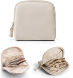 VLANDO Small Jewelry Travel Case,Jewelry Pouch Bags with Zipper,Velvet Jewelry Organizer Storage Bag for Bracelet Rings Earri