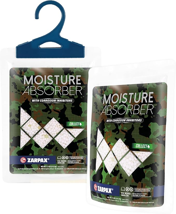 Moisture Absorbers For Gun Safe 7.5 oz/212g - Gun Safe Dehumidifier Prevents Corrosion - Protects Gun & Gear - Desiccant
