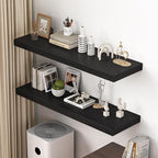 Dreamland 48" Floating Shelves for Wall, 12" Deep Thicker Black Floating Shelves, Wall-Mounted Shelves for Bedroom, Living Ro