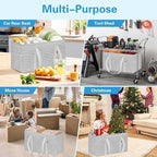 LHZK Standing Extra Large Utility Tote Bag with Metal Wire Frame and the Sides Rinforced, Extra Large Tote Bag with Handle,