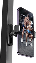 APPS2Car Magnetic Phone Holder for Gym, Alloy Base and Joint for Strong Hold, 360° Adjustable, Compatible with 4.7-6.5 Inch iPhone & Android Phones, Secure Workout Equipment Accessory for Men Women