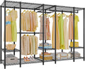 VIPEK V50 Extra Large Closet Rack Heavy Duty Garment Rack Freestanding Wardrobe with Shelves, Portable Metal Clothing Rack fo