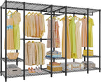 VIPEK V50 Extra Large Closet Rack Heavy Duty Garment Rack Freestanding Wardrobe with Shelves, Portable Metal Clothing Rack fo