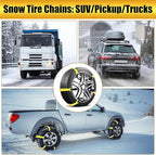 20 Pcs Anti Slip Snow Chains for Tire Emergency Universal Adjustable Mud Ice Sand Tire Chains for Car Suv Truck Lawn Winter S