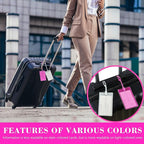 50 Pack Luggage Tags for Suitcases, Airplane Travel Essentials for Flying, International Travel Must Haves, and Luggage Acces