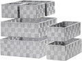Posprica Small Baskets for Organizing(7 Set) Woven Storage for Shelves, Bathroom, Decorative Closet Organizer, Dresser Bins, 