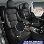 Skechers Memory Foam Car Seat Covers, Air Cool Mesh Thick Seat Covers,Car Seat Covers Front Seats Airbag Compatible, Automoti