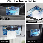 CaseBot Car Visor Tissue Holder, Sun Visor Napkin Holder, Mask Holder, PU Leather Backseat Tissue Box for Truck SUV, Ocean Marble