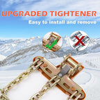 Snow Chains for SUV Car Pickup Trucks RV, Universal Adjustable Emergency Portable Snow Tire Chains, Applicable Tire Width 215