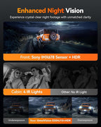 WOLFBOX G900 Tripro Cabin Version 3 Channel 4K Rear View Mirror Camera,8MP STARVIS IMX678 Night Vision,4K+1080P+2.5K Front In