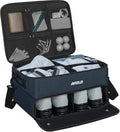 ANILD Golf Trunk Organizer, 2 Layer Golf Storage Case with Separate Ventilated Compartment for 2 Pair Shoes, for Balls, Tees,