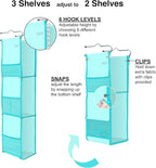 ABRA® 3 Shelf Hanging Locker Organizer for School, Work, Gym, Storage | Deep Shelves 6.5" x 9”| Eco-Friendly Fabric | Adjusta