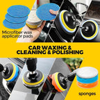 Holikme 22Pack Drill Brush Attachments Set, Scrub Pads & Sponge, Buffing Pads, Power Scrubber Brush, Car Polishing Pad Kit,Wa