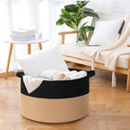 MEGASKET Extra Large Storage Basket, 22" X 14" Blanket Storage for Living Room, Decorative Kids Dog Toy Bin Box, Big Woven Co